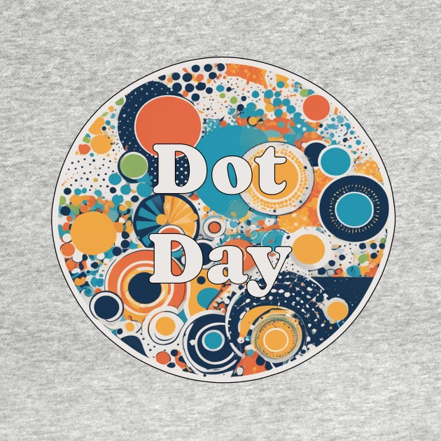 Dot day teacher art student inspire creativity colourful design by Edgi